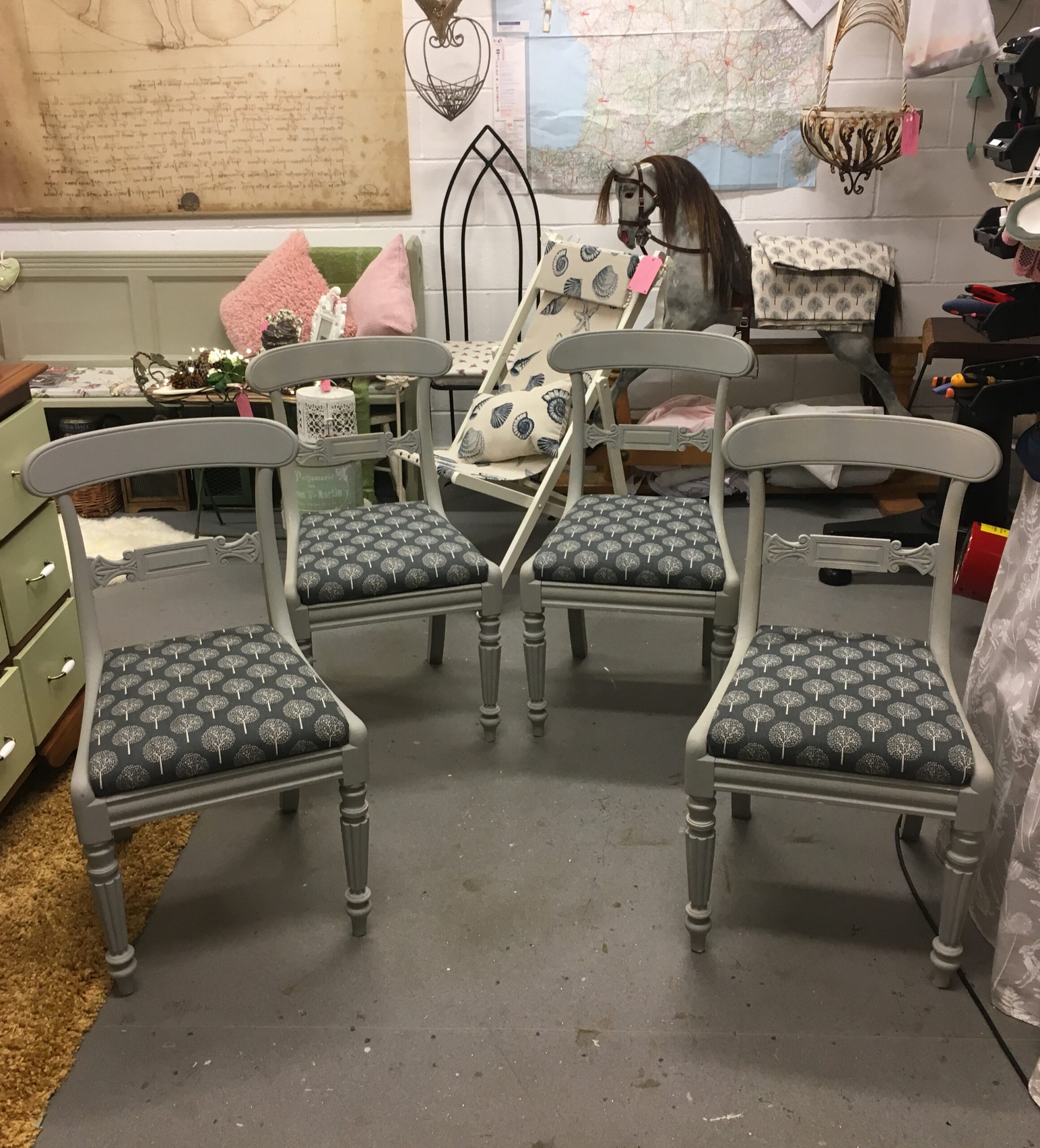 Regency style barback chairs……